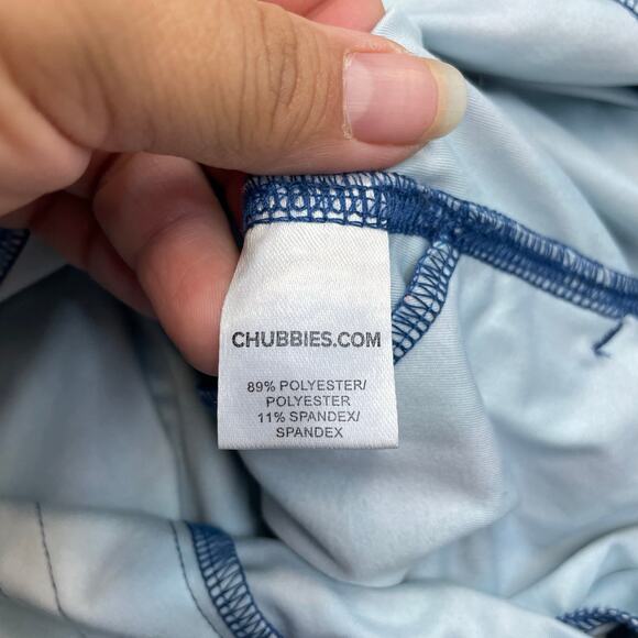 Chubbies blue colorful activewear sweat pants retro print size XL - Picture 8 of 13